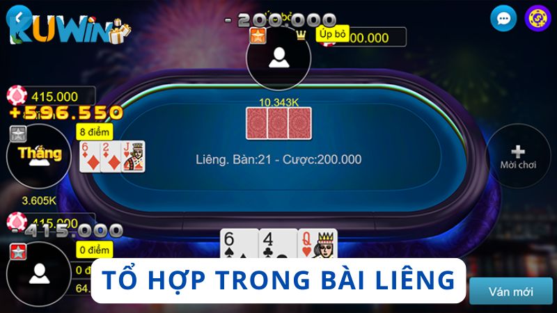 Các bộ xuất hiện trong trò chơi Liêng Kuwin