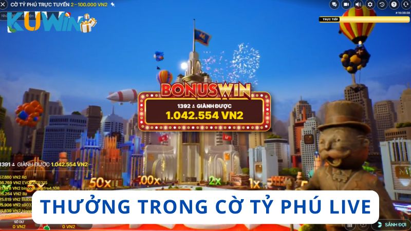 Thưởng trong Cờ tỷ phú Kuwin cao