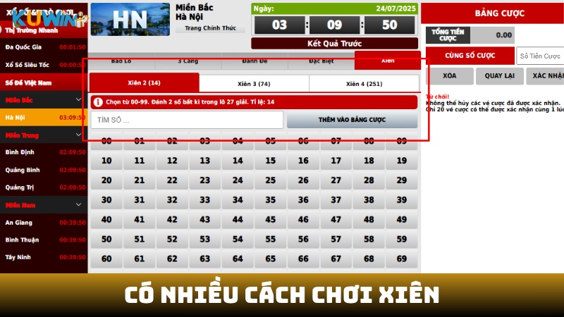 Có nhiều cách chơi xiên