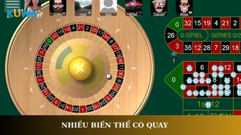 Nhiều biến thể cò quay
