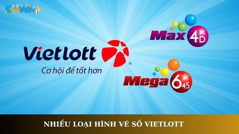 Nhiều loại hình vé số Vietlott